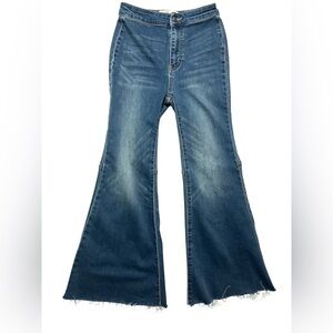 Free People Blue Flare & Wide Leg Jeans